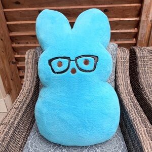 PEEPS Exclusive Large Jumbo 36” Tall Plush - Blue Easter Bunny With Glasses